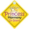 Princess Harmony On Board Girl Car Sign Child/Baby Gift/Present 002