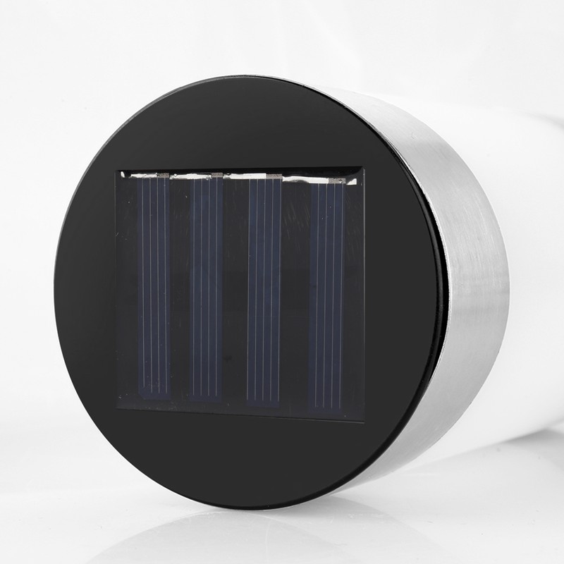 2Pcs Stainless Steel LED Solar Power Wall Mount Light Outdoor