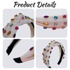 Avxdbr Rhinestone Knotted Headband Jeweled Knotted Headbands Crystal Beaded Wide