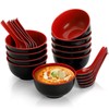 FISDEN 10 Pack Miso Soup Bowl with Spoon, Unbreakable Melamine