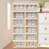TOOKNIN Adjustable Shoe Slots Organizer,24PACK Transparent Shoe Stackers Shoe Rack
