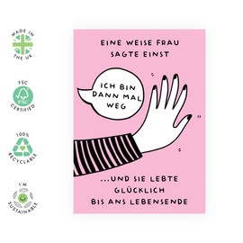 Central 23 Funny Leaving Card - New Job Card for Women - 'A Wise Woman Said Once' - Congratulations Card for Girlfriend Colleague Boss - Job Change Retirement