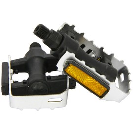 Sport Direct™ Bicycle Bike Pedal MTB Alloy/Resin 9/16 Silver Black RRP £9.99