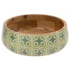 Boston International Serving Bowls Mango Enamel & Wood Bowl, 10"