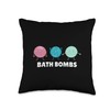 Kawaii Bath Bomb Pun lover Relaxing Bath Throw Pillow