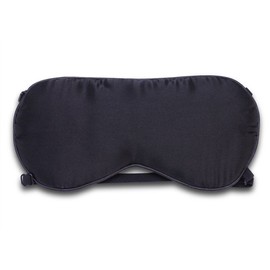 100% Silk Sleeping Mask, Eye Mask, Sleeping Mask, Travel Night Mask, Silk Eye Mask (Black)