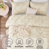 BEDELITE Beige Queen Comforter Set - 3 Pieces Boho Pintuck