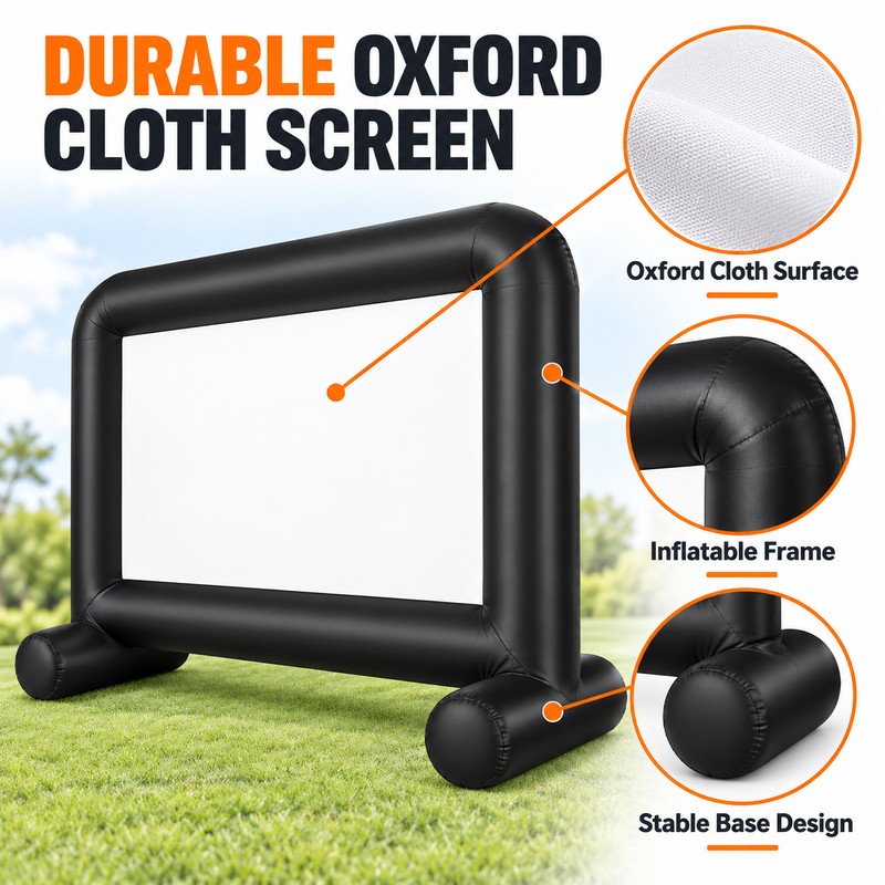 Inflatable Movie Screen for Outdoor Projection – 14FT/24FT Blow-Up Screen