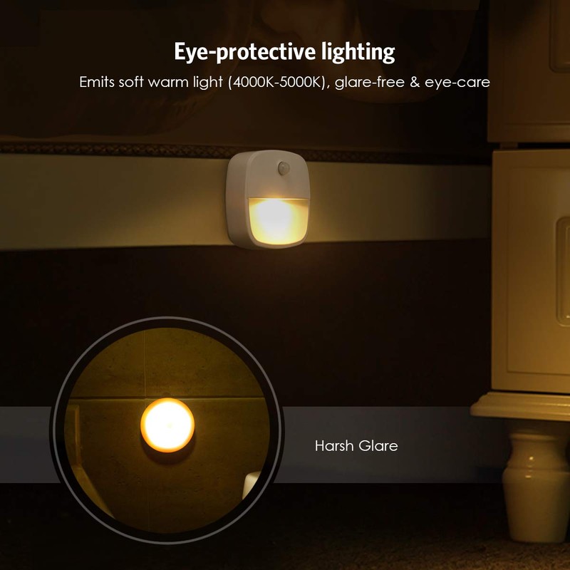 AMIR (Upgraded Version) Motion Sensor Light, Cordless Battery-Powered LED Night