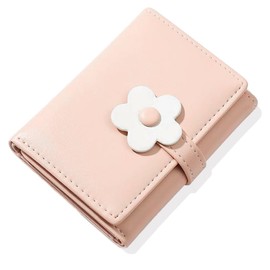 PALAY® Small Wallet for Women, Pink-Flower, Others