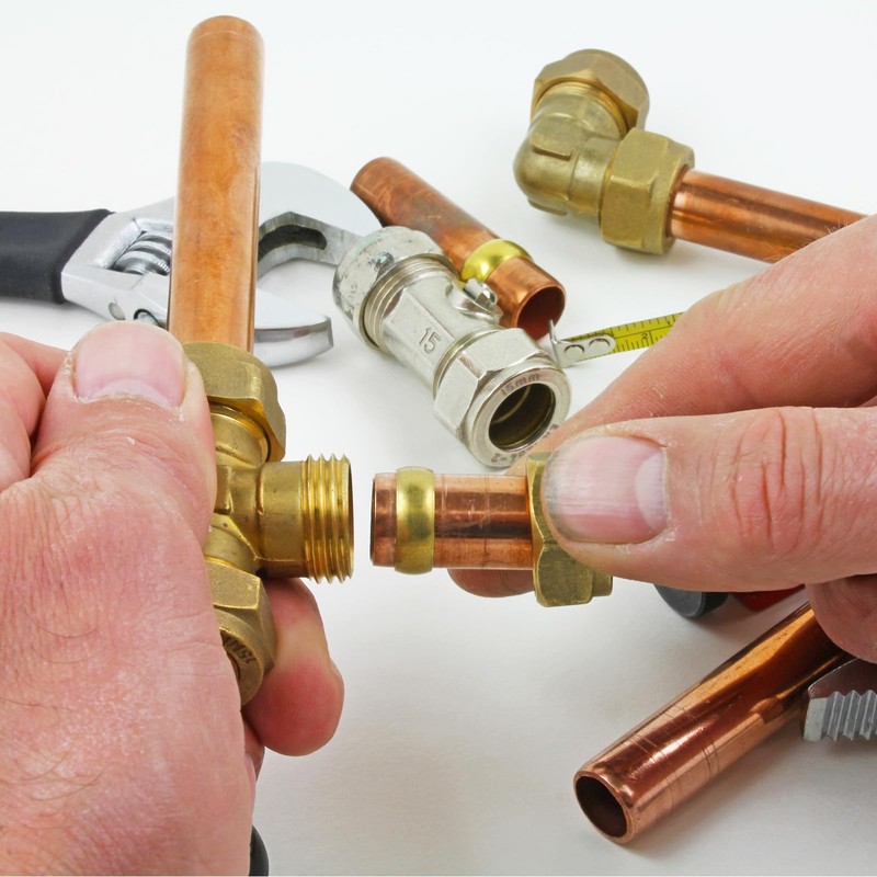 PATIKIL Brass Compression Sleeves Ferrules for 1/8 Inch OD Hose