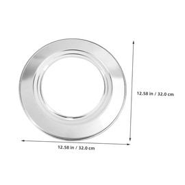 Cabilock Stainless Steel Steamer Adapter 32cm Bamboo Steamer Ring Adapter Cooking Steamer Ring Insert for Steaming Vegetables Fish Dumplings