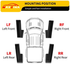 Maxzina Door Handle Storage Compatible with 2022-2025 Ford Maverick ABS Plastic Door Side Storage Tray with Silicone Pads Side Organizer Phone Pocket Front & Rear 4PCS for 2024 Maverick Accessories