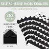 Lineco Self-Adhesive Photo Corners, Archival Quality Acid-Free Pressure Sensitive, 0.5