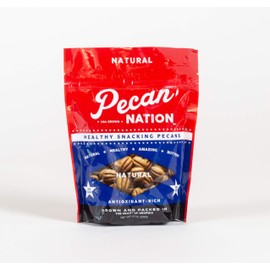 Pecan Nation All Natural Unsalted Pecan Halves 16 oz., No preservatives, Antioxidant-Rich, Low Carb, Healthy Nut Snack for Adults and Kids (2 Pack)