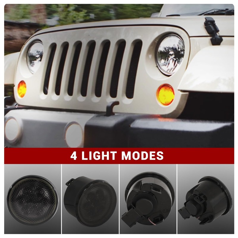 JK front turn signals compatible with Jeep Wrangler JK JKU