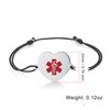 LinnaLove Medical Alert Bracelet for Women Adjustable Stainless steel Heart