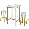 Finnhomy Bar Table Set, 23.6" Pub Table High Top Table,