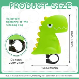 Chingcoo Dinosaur Bicycle Bell Children's Horn Children's Bicycle Horn Children Dinosaur Bicycle Squeeze Horn Bicycle Squeeze Horn Bicycle Bell for Children Boys Girls