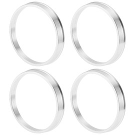 INFINAUTO Car Wheel Hub Centric Rings OD 72.1mm to ID 66.1mm Wheels Center Shaft Shock Absorbing Hubrings Aluminium Alloy Silver Tone Durable