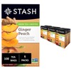 Stash Tea Ginger Peach Green Tea - Caffeinated, Non-GMO Project