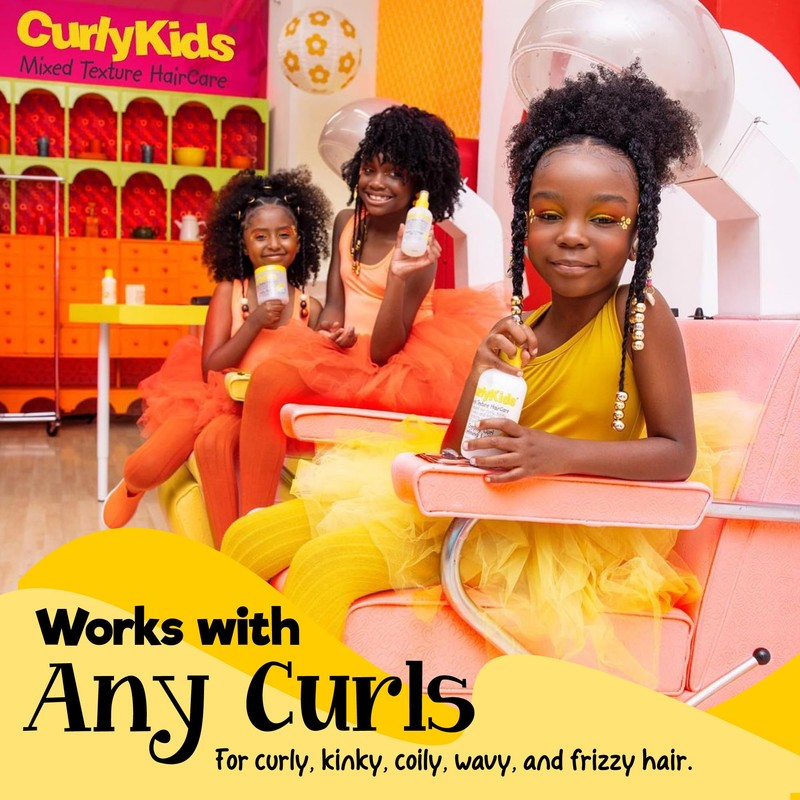 CurlyKids Super Detangling Spray, 12 fluid ounces, Hair Conditioner or