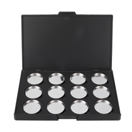 Paleta de Maquillaje Vacía Impermeable de 12 Colores, Paleta de Sombras de Ojos DIY Paleta de Maquillaje Magnética, Paleta de Sombras Mejorada Almacenamiento de Maquillaje Paleta Vacía Extra Grande
