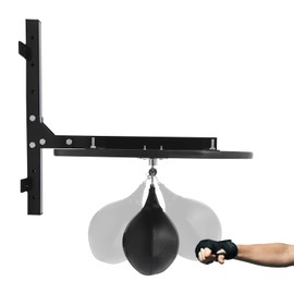 Speed Bag, Speed Bags for Boxing, Speedbag, Speedbag Platform, Punching Bags, Wall Mount Stand, Adjustable Height for Workout, Punching, Training, Boxing, Exercise (Log Color)