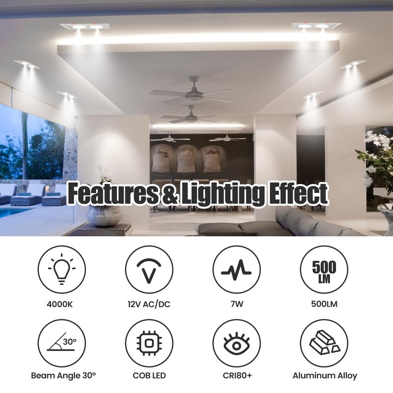 AIBOO AR70 LED Light Bulb BA15D B15 Base, AC/DC12V Input,