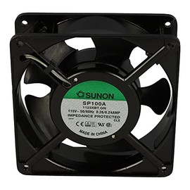 SP100A-1123XBT.GN SUNON FAN, AXIAL, 120 x 38 mm, 115 V AC, BAR BEARING, SUPER HIGH SPEED, 2820/3150 RPM, TERMINALS