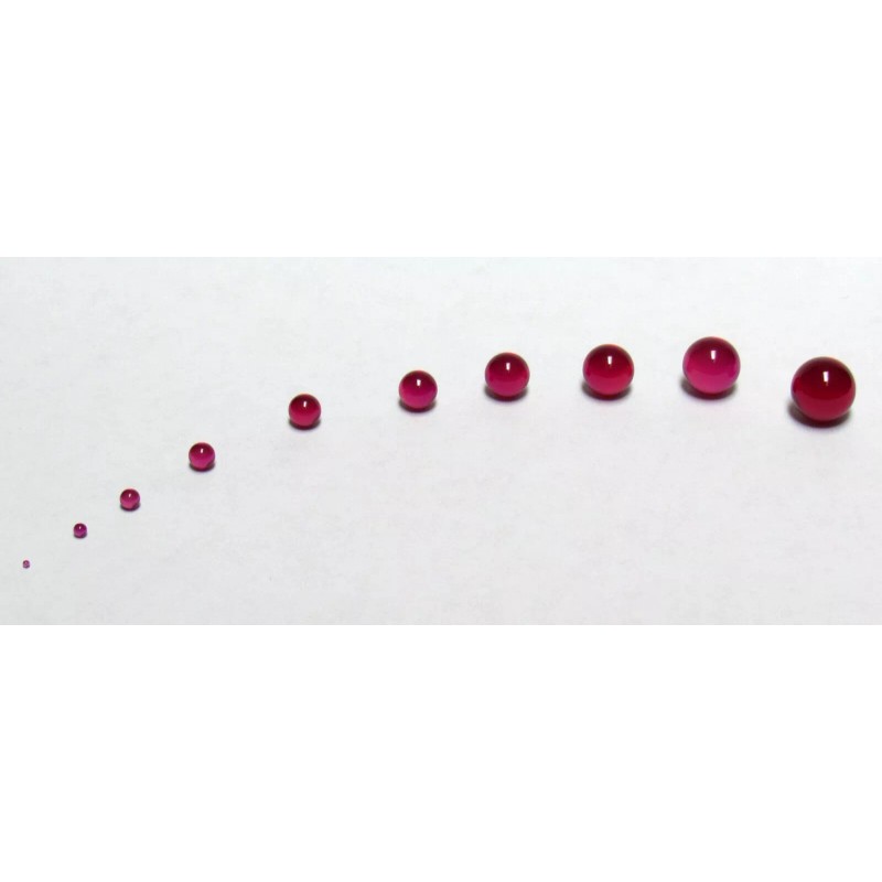 Unbranded Ruby Ball 1mm, Sphere, Corundum, Bearing, Lens, Synthetic