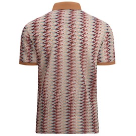 Alex Vando Mens Lace Polo Shirts Fashion Vibrant Short Sleeve Casual Shirts for Men,Khaki,XXL