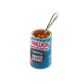 MyTinyWorld Dolls House Miniature Tin of Baked Beans with Spoon