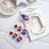 24Pcs 4th of July Press on Toenails Short Square Fake