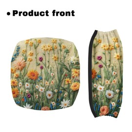 Maiyoinou Rollator Walker Seat and Backrest Rollbar Covers Set Durable Breathable Rollator Walker Accessories Ideal Gifts for Seniors in Assisted Living, Floral