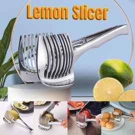 AIMALL Multifunctional Lemon Slicer with Handle – Stainless Steel Fruit Cutter, Tomato Slicer, Household Fruit Splicer Tool
