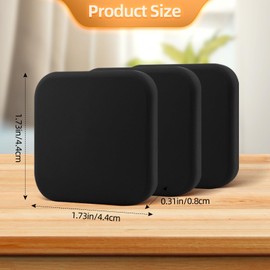 6 PCS Door Stoppers Wall Protector with Strong Self-Adhesive Backing Doorknob Door Handle Bumper Self Silicone Buffer Guard for Home, Office, School (Black)