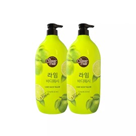 Shower Mate 샤워메이트 리얼 내추럴 라임 바디워시 1.2kg x2개 Shower Mate Real Natural Lime Body Wash 1.2kg x 2