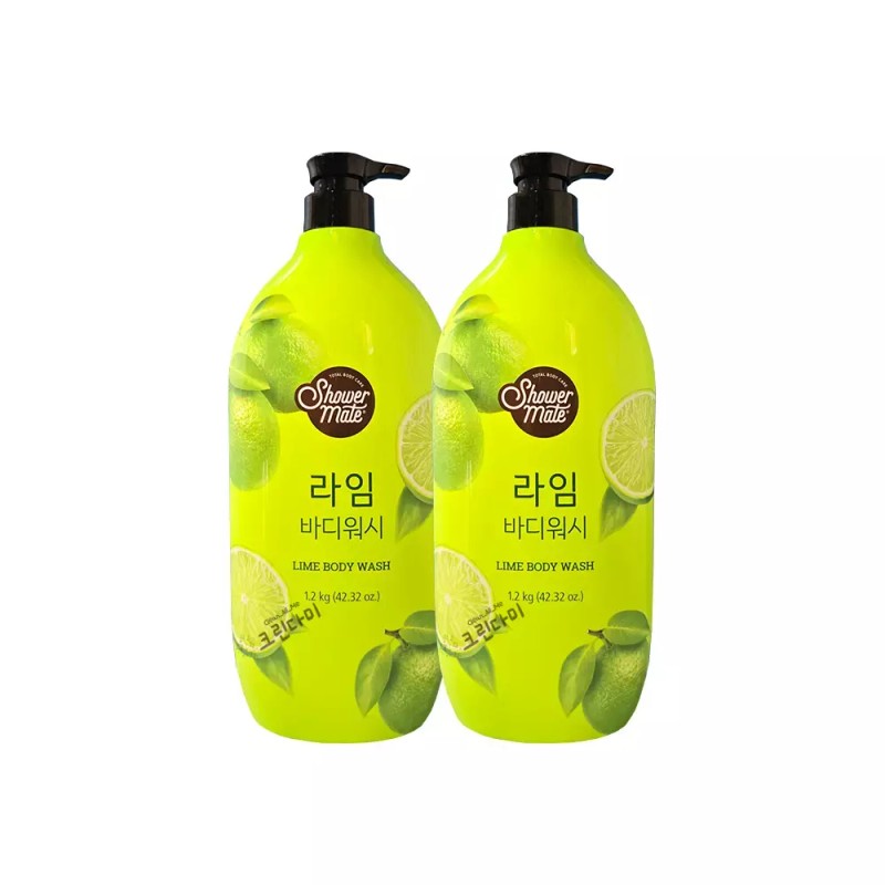 Shower Mate 샤워메이트 리얼 내추럴 라임 바디워시 1.2kg x2개 Shower