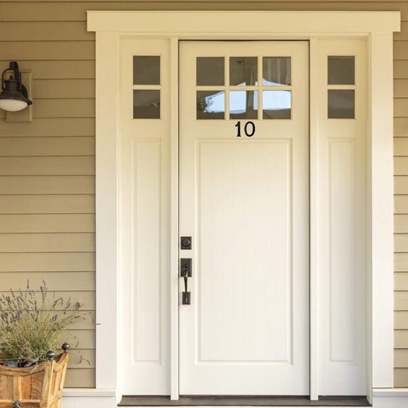 4" Solid Brass Satin Black Mailbox Address Number