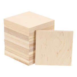 PATIKIL 3x3 Inch Wood Squares, 15 Pack Unfinished Blank Wooden Pieces Wood Breaking Board for Crafts DIY Projects Engraving Photo Blocks