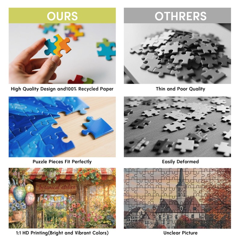 CREAFOMIFE 1000 Piece Jigsaw Puzzle for Adults Flower House