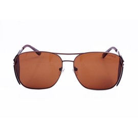 Enrique Cavaldi® Shades Men`s Drivers Retro Polarised Sunglasses Side Shields Brown Anti-Glare Lenses