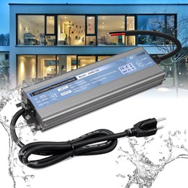 QNNP® LED Driver 200 Watts 12V DC Low Voltage Transformer Waterproof IP67 Power Supply Transformer Adapter AC 100V-120V to 12V DC, LED Power Supply for Indoor Outdoor LED Lighting