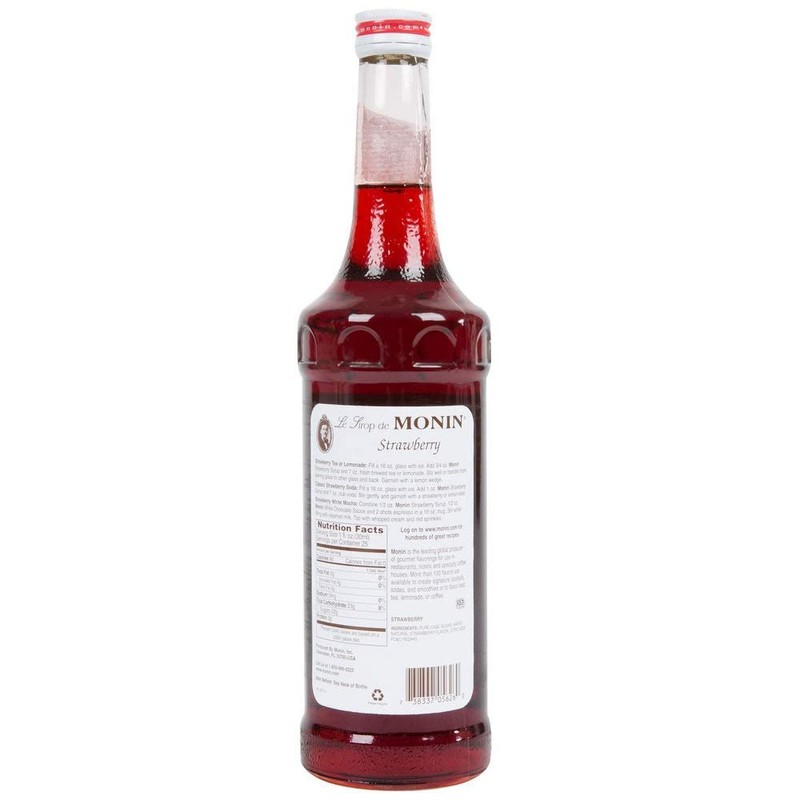 Monin - Strawberry Syrup, Mild and Sweet, Great for Cocktails