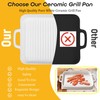 Upgraded White Ceramic Bacon Baking Tray, Microwave-Safe Bacon Cooking Tray,