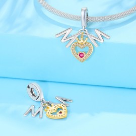 PANPOKI Abalorio de plata de ley 925 para pulsera, compatible con pulseras europeas, Universal Kompatibilität Charms, Plata de ley, No es una piedra preciosa