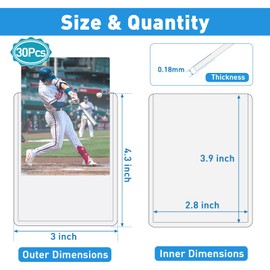 LEMESO Card Sleeves Top Loads for Cards, Baseball Card Protectors Hard Plastic, Premium Toploads for Trading Cards, Card Holder for Sports Football Game Cards