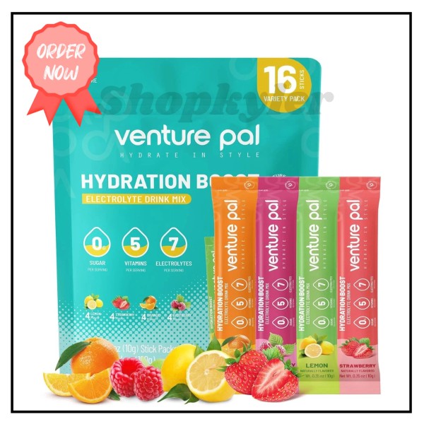 Branded Venture Pal Electrolyte Powder Packets – Sugar-Free Daily Hydration