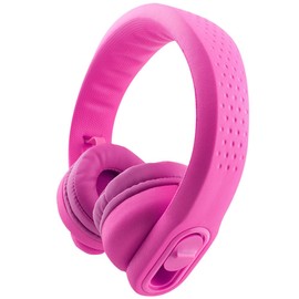 VERTEX VTH-KIDS02 Children's Headphones Wired with Mic (Pink) Vibrating Type, 3.5mm Mini Plug, Volume Limiting Function, Connected